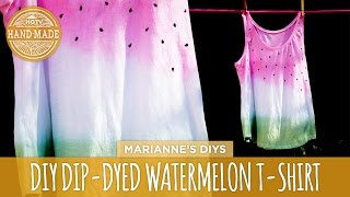 DIY Dip-Dyed Watermelon T-Shirt - HGTV Handmade