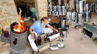 Unique Smokeless Cooking Stove Making | Solar Cooking Stove Making Process in Factory