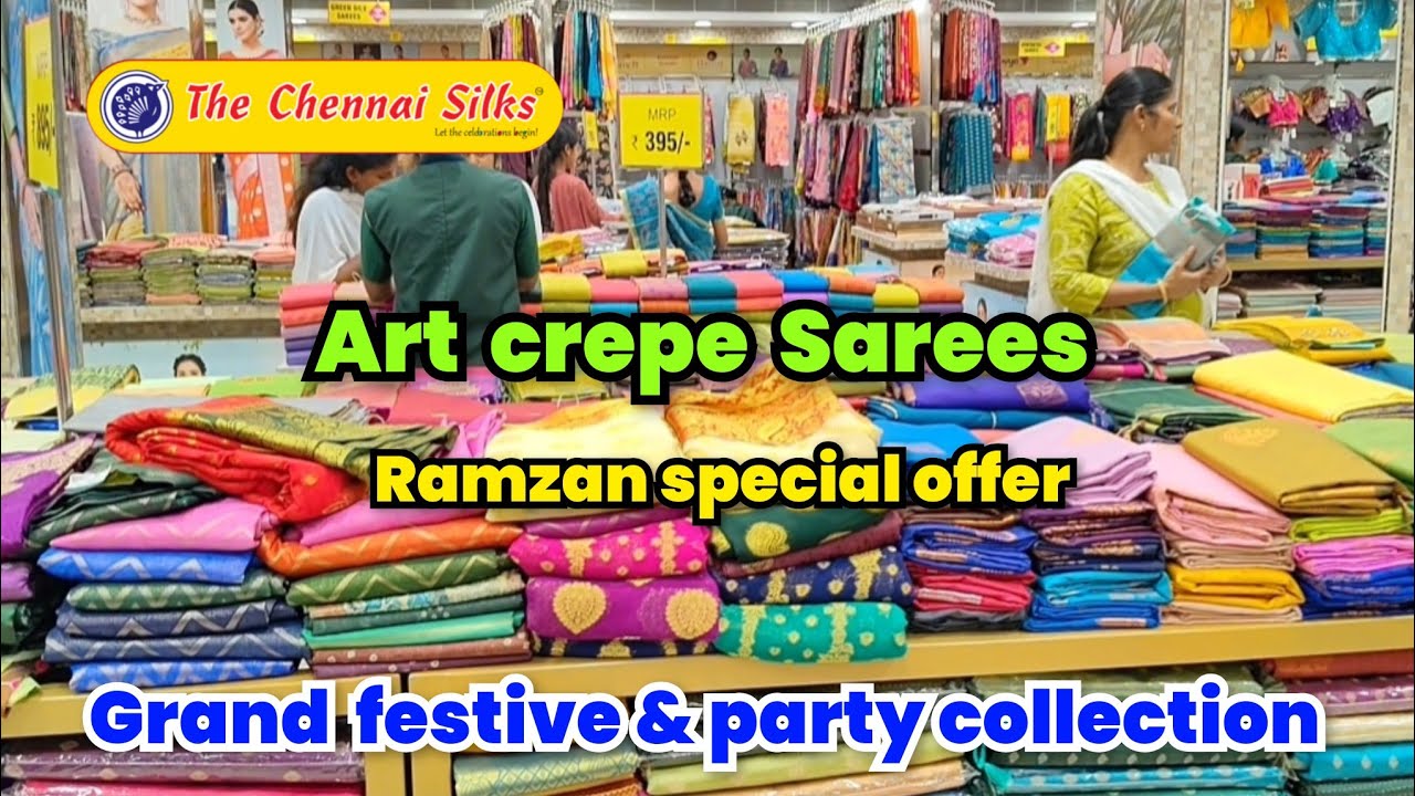 Ramzan fresh & grand collection..Art Crepe Sarees .. festive & functional wear sarees..New arrivals 