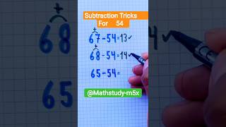 Subtraction Tricks for 54 .#subtraction #maths #mathstricks #mathematics #mathshort