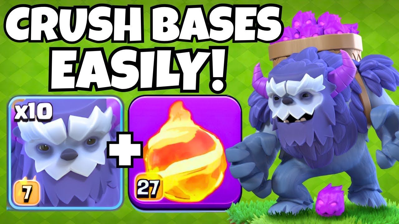 Crush Bases in Legend League with CRAZY Fireball Yetis Army! 