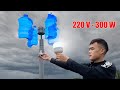 مولد الرياح بسيط للغاية الجهد الكهربي 220 فولت وفر فاتورة الكهرباء الشهرية من الأنابيب البلاستيكي 