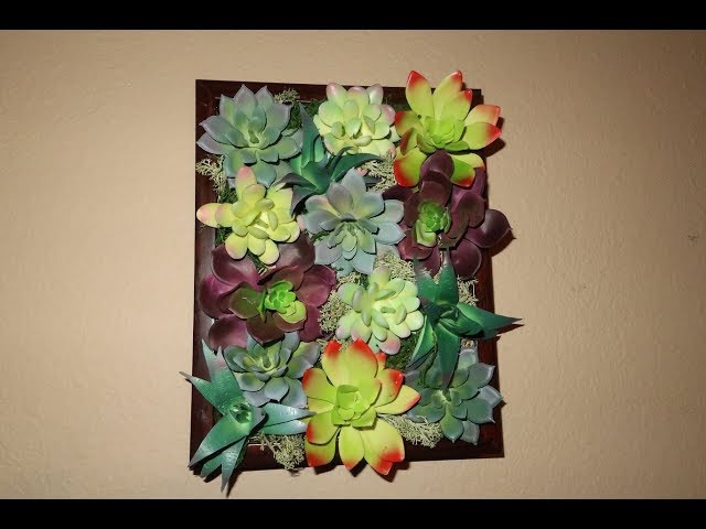 Dollar Tree DIY - Pottery Barn Inspired Succulent Wall Decor