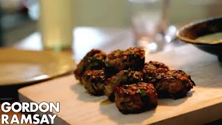 Lamb Koftas with Beetroot Hummus | Gordon Ramsay