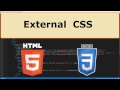 HTML5 and CSS3: 13 - External CSS