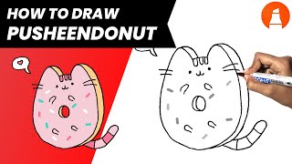 How to draw Pusheet cat - sprinkle donut | Easy drawing tutorial- Andy Art Hub