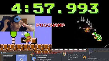 Super Mario Bros. Any% Speedrun In 4:57.993 *PB*!!!!!!!!