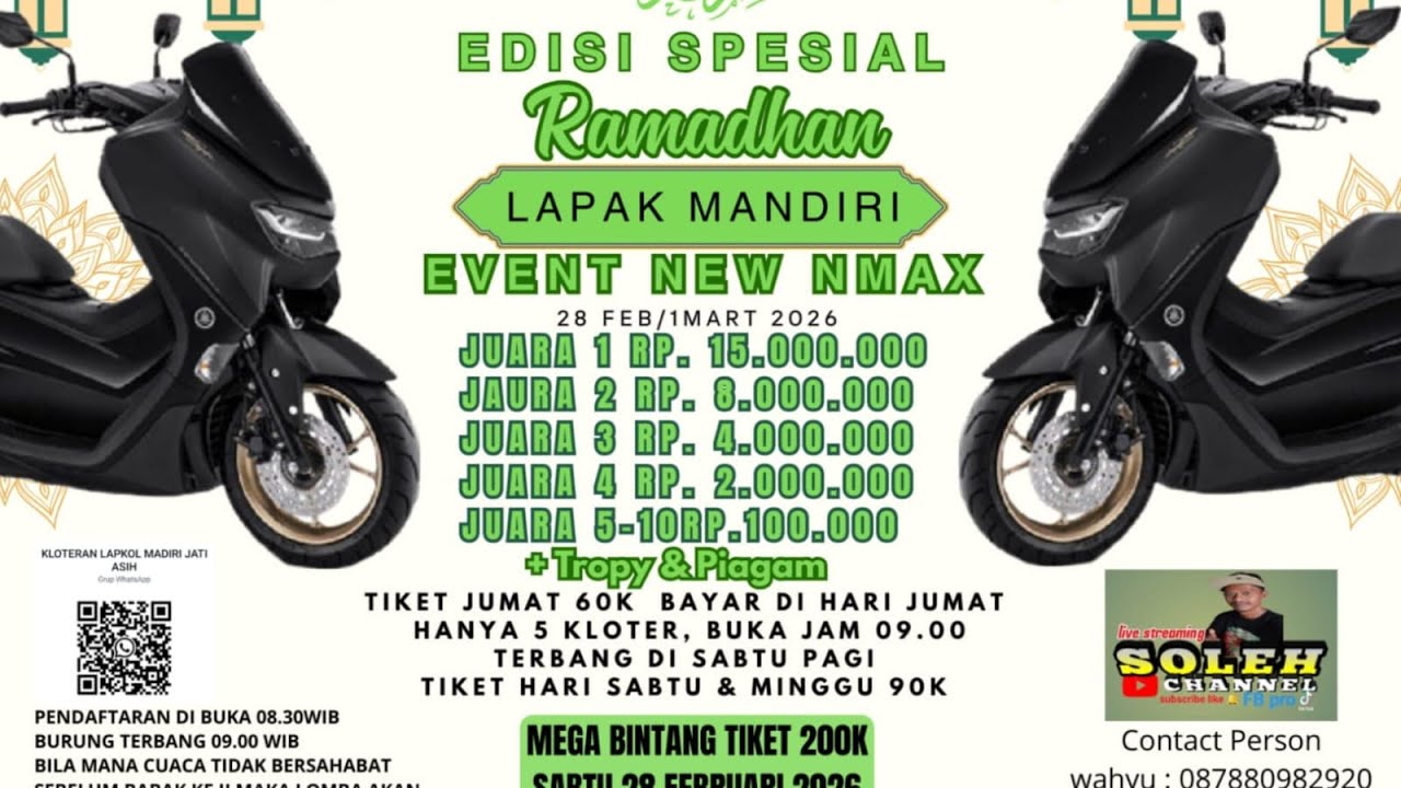 BBK 1 🔥 LAPAK MANDIRI JATIASIH 🔥 EVENT NEW NMAX 🔥 TGL 28 - 1 MARET 2026
