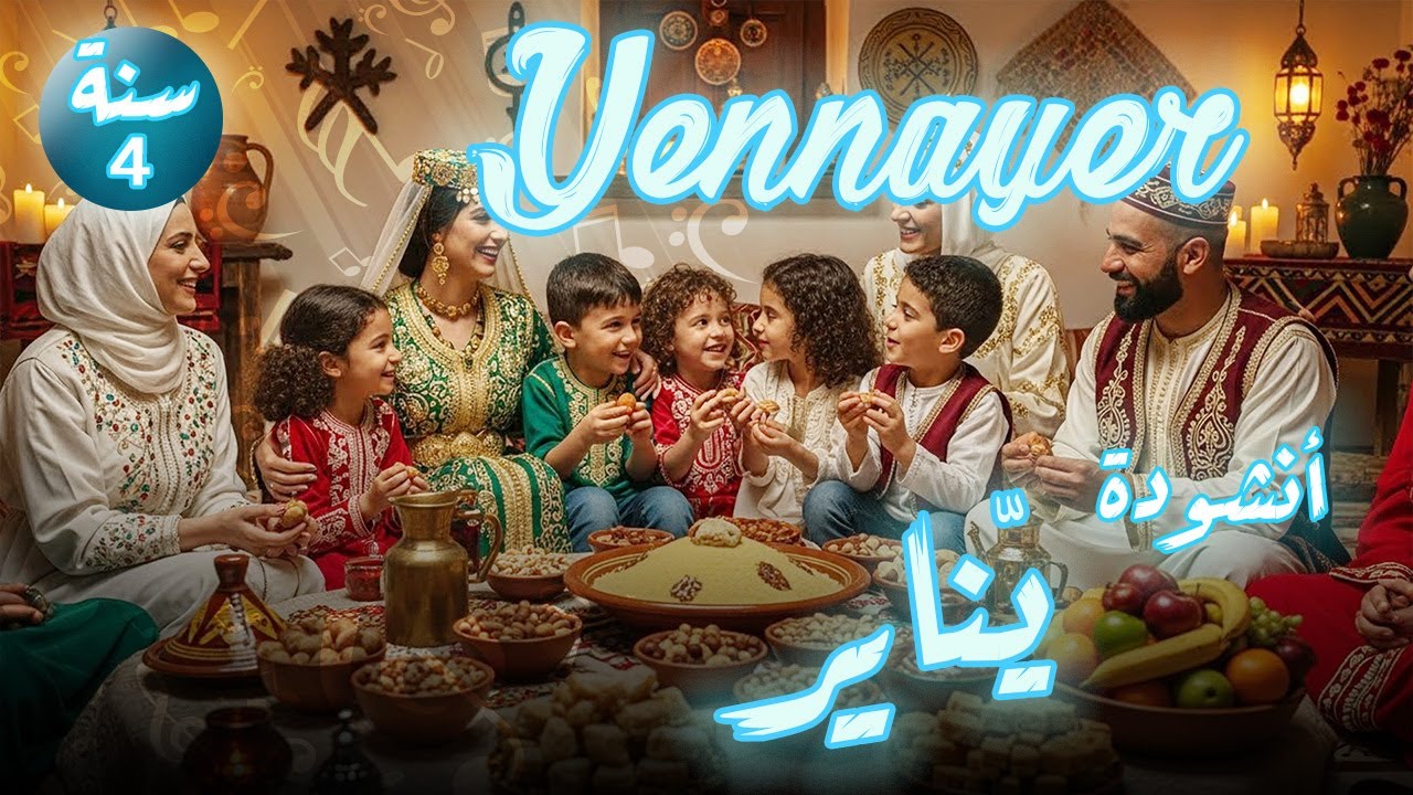 أنشودة Yennayer ينايربالفرنسية  السنة الرابعة 4-مترجمة-
