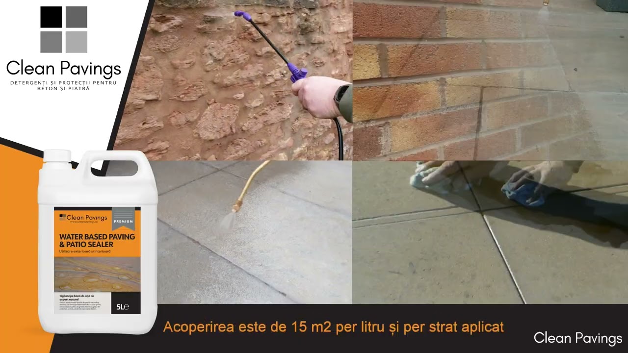 Clean Pavings Paving&Patio Sealer - Impregnare cu aplicare simplă,efect imediat,protecție de durată.