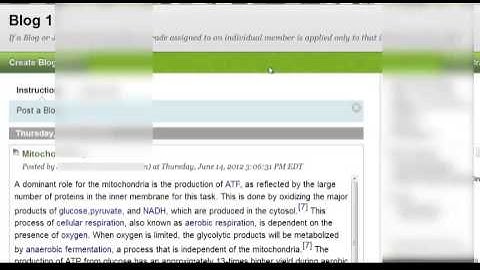 Blackboard 9.1.13: Comment on a Blog