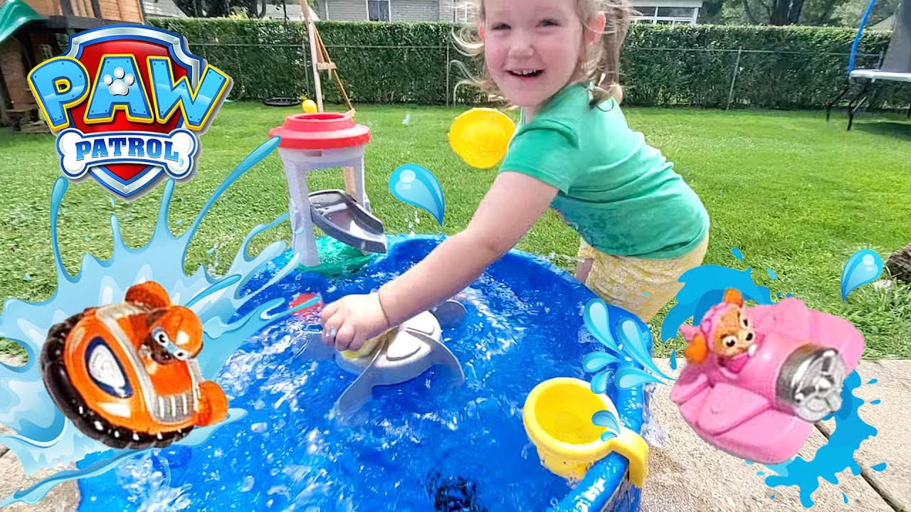 Paw Patrol Water Table Unboxing and Toy Review With Zuza