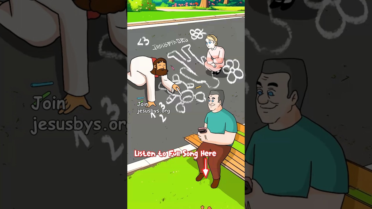 Jesus Breaks the Wall with Chalk and a Red Heart❤️ #jesus #jesusbys #christianmusic