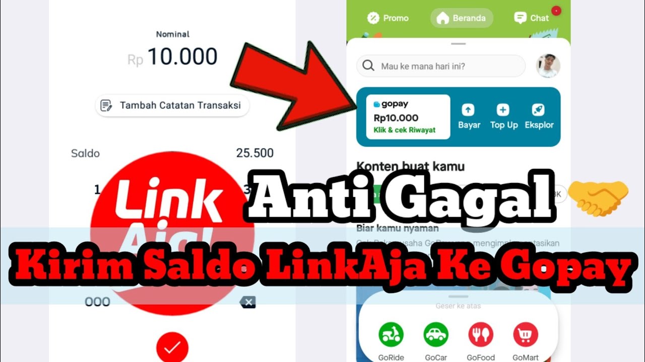 Anti Gagal ! Cara Kirim Saldo LinkAja Ke Gopay | Transfer Dana Link Aja