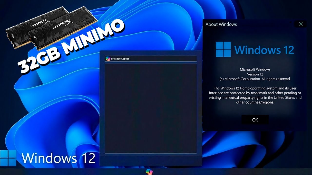 Vazou Windows 12! Sem Menu Iniciar - REQUISITOS MÍNIMOS 32GB de RAM