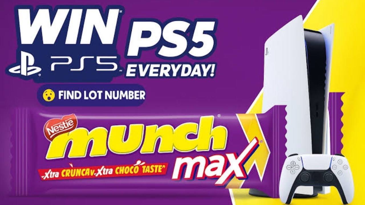 Nestle Munch Win PS5 Everyday | Munch Max Chocolate | Munch Chocolate Win Gaming Console Everyday