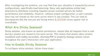 Solving the $_SESSION Value Check Issue in PHP: A Guide to Sticky Sessions