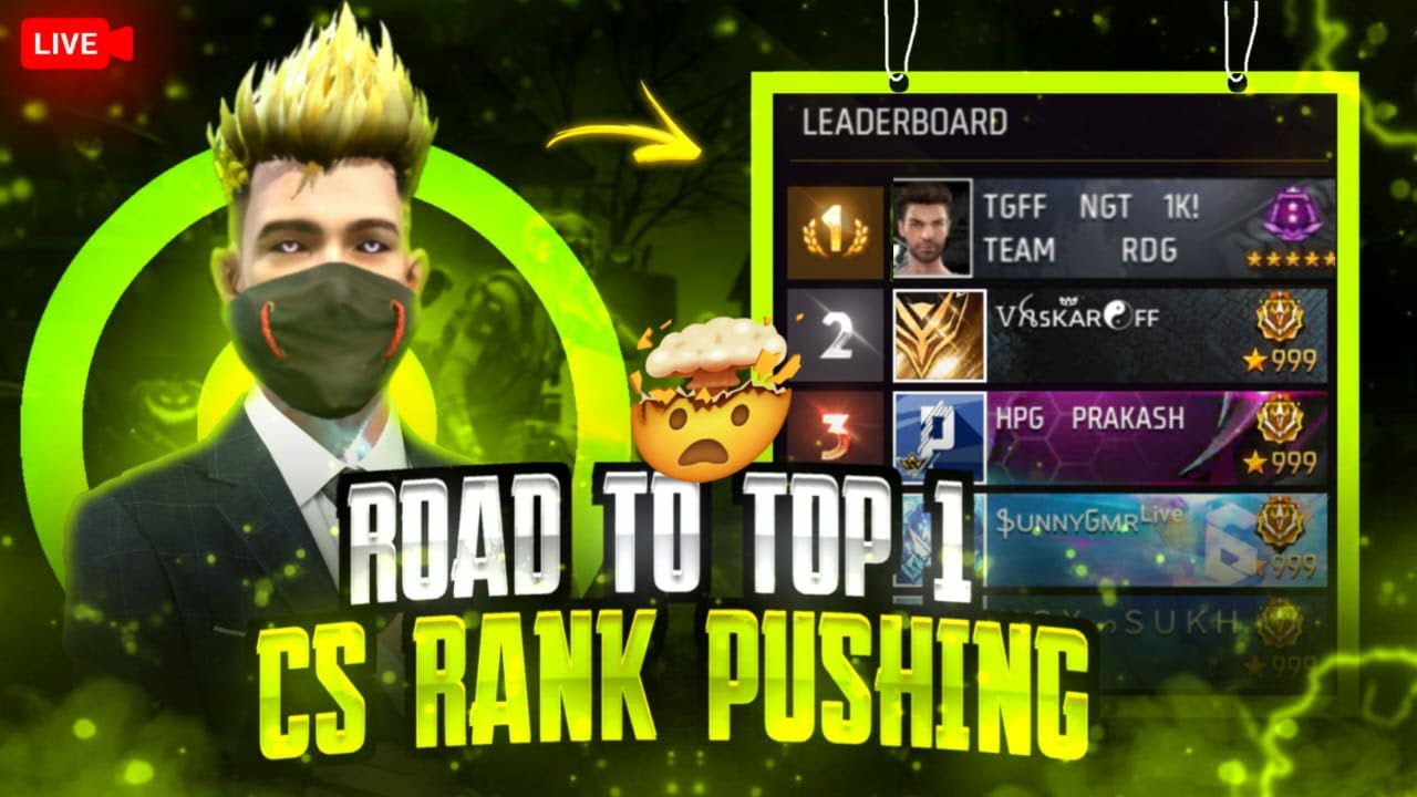 CS RANK PUSH WITH SUBS DAY-2 ! SAITEJ YT ~ FREE FIRE MAX LIVE TELUGU ...