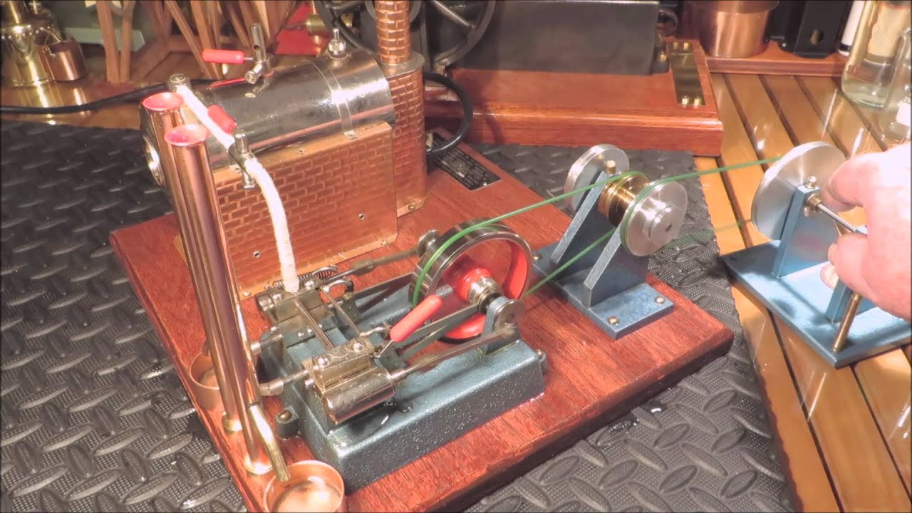 Jensen Model Toy Steam Engine #55 Live Steam Under Load - YouTube