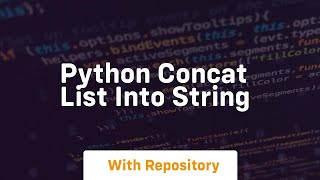 python concat list into string