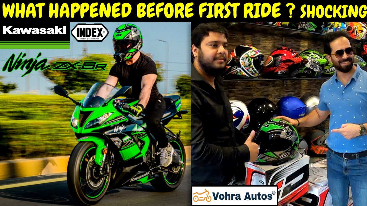KAWASAKI NINJA ZX6R 2021 IMPORT | FIRST RIDE | INDEX / ID HELMETS | HINA AND AHMED VLOGS