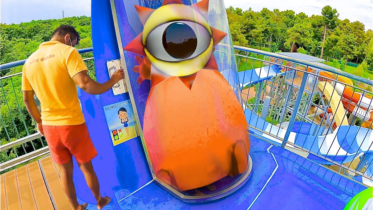 МИСТЕР СОЛНЦЕ СПРАНКИ СЛИШКОМ БОЛЬШОЙ ДЛЯ ВОДНОЙ ГОРКИ!!!