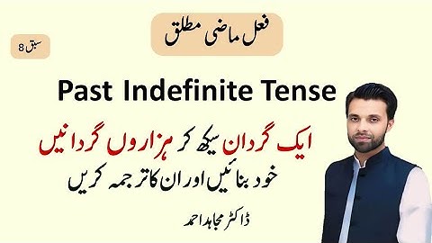 Lesson 8 | Quranic Grammar for Beginners | Past Indefinite Tense | Dr Mujahid Ahmad