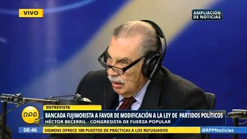 Congresista Hector Becerril a favor de modificación a la ley de partidos políticos parlamentarios gobierno de navarra