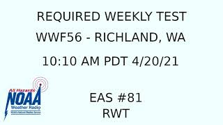 Inland Northwest Required Weekly Test - WWF56- EAS #81 - 10:10 AM PDT 4/20/21