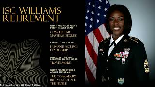 1SG Williams’ Army Retirement Ceremony