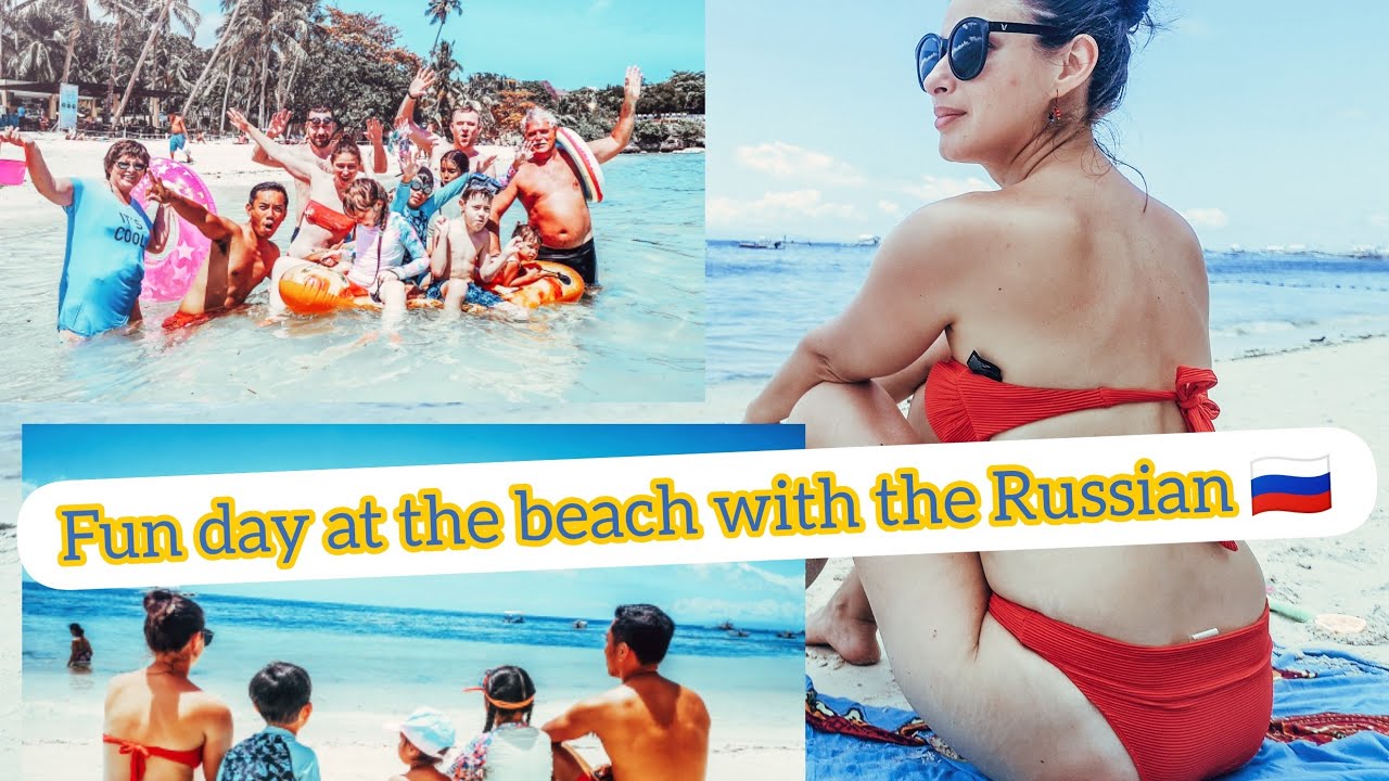 russian woman tourist beach