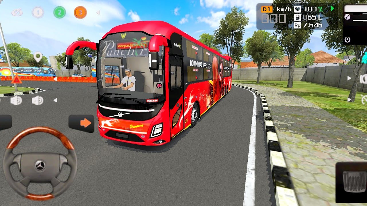 Volvo 9600 Realistic ✅💯 sleeper Bussid drive Bus simulator indonesia game - Android game 