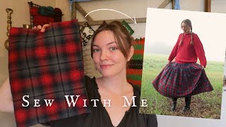 sewing my DREAM plaid skirt (in depth beginner sewing tips)