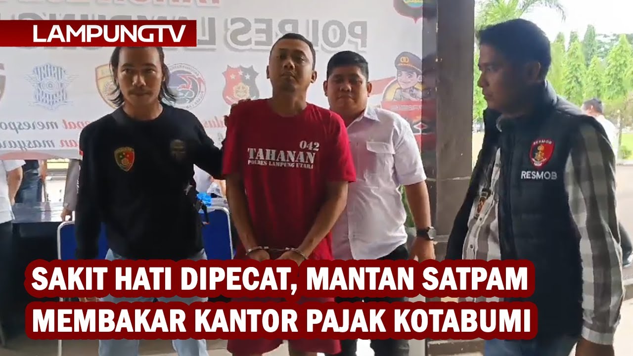 Sakit Hati Dipecat, Mantan Satpam Bakar Kantor Pajak Kotabumi