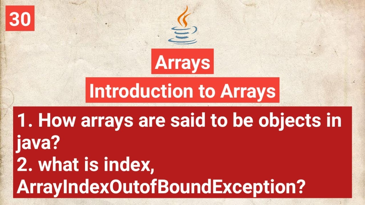 Arrays | types | memory | java - YouTube