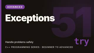 C++ Tutorial #51: Exceptions and Error Handling | Learn C++ (Advanced)