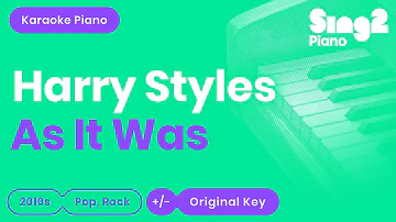 Harry Styles - As It Was (Piano Karaoke)