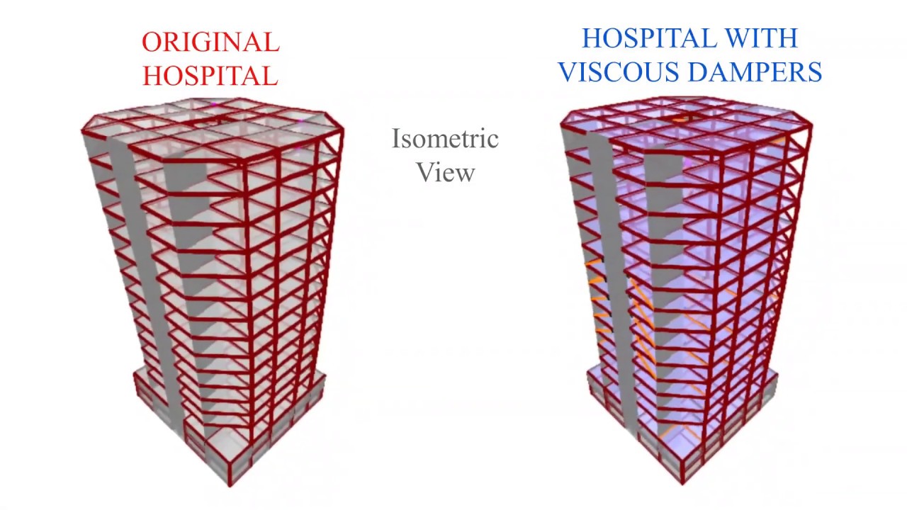 14 STORY HOSPITAL with viscous dampers