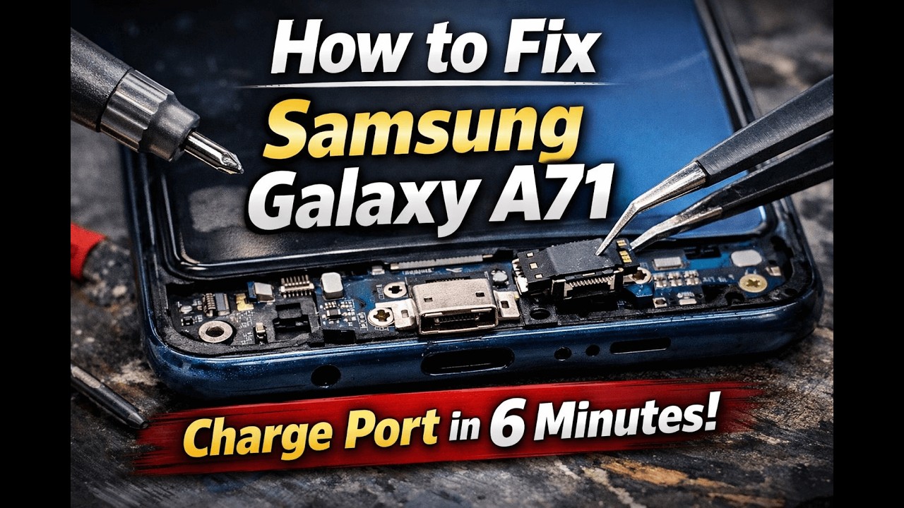 How to Fix Samsung Galaxy A71 Charge Port in 6 Minutes..