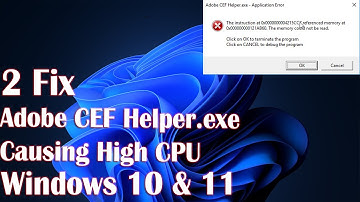 2 FIX Adobe CEF Helper exe causing high CPU in Windows 11