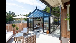 Orangery in black in the Stockholm archipelago