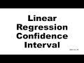 Linear Regression Confidence Interval 2022 11 23