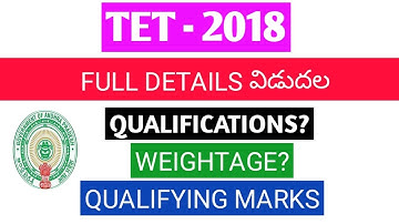 AP TET 2018 notification | ap tet qualifying marks | ap tet syllabus | tet exam pattern