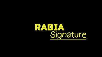 Rabia Name Signature Style || Learn Your Signature