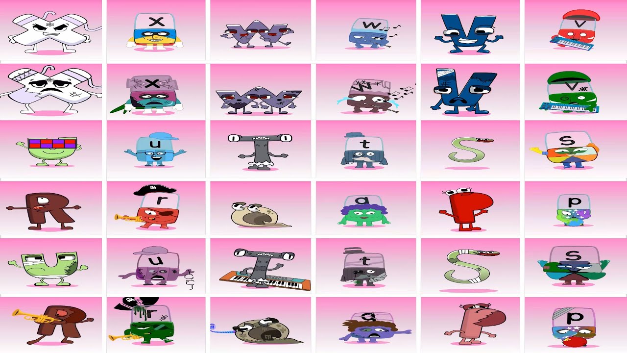Sprunki Alphabet Lore X To P vs Sprunki Alphablocks X