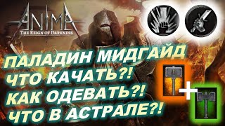 Anima ARPG Мой гайд на пала. 2-я стадия. Мидгейм. Что качать? Что одевать? Какой астрал?