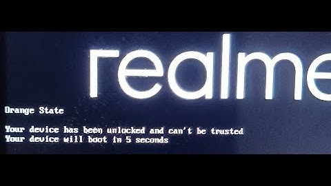 orange state your device has been unlocked and can