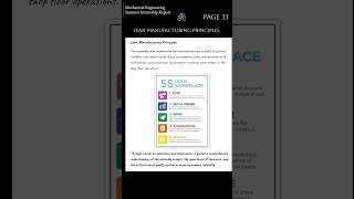 Lean Manufacturing Principles Mechanical Engineering Internship Report |Manufacturing Industry | 33🪩