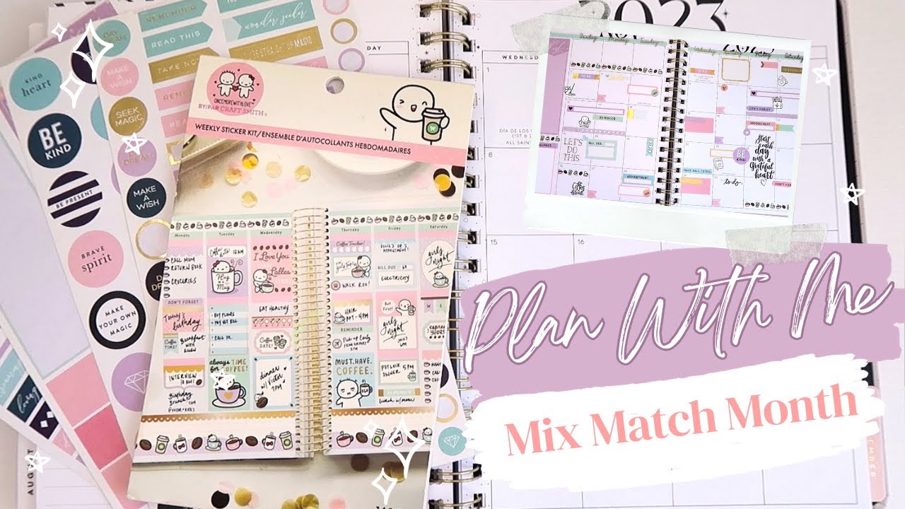 Plan With Me ♡ Monthly Spread With Leftover Stickers ♡
