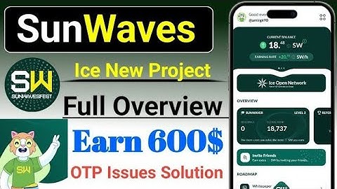 SUNWAVE Mining OTP SOLUTION 100% | Ice Blockchain New mining SUNWAVE A2Z Information in this video